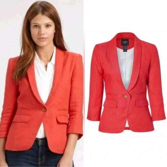 Smythe Women's Red Blazer - Picture 1 of 8